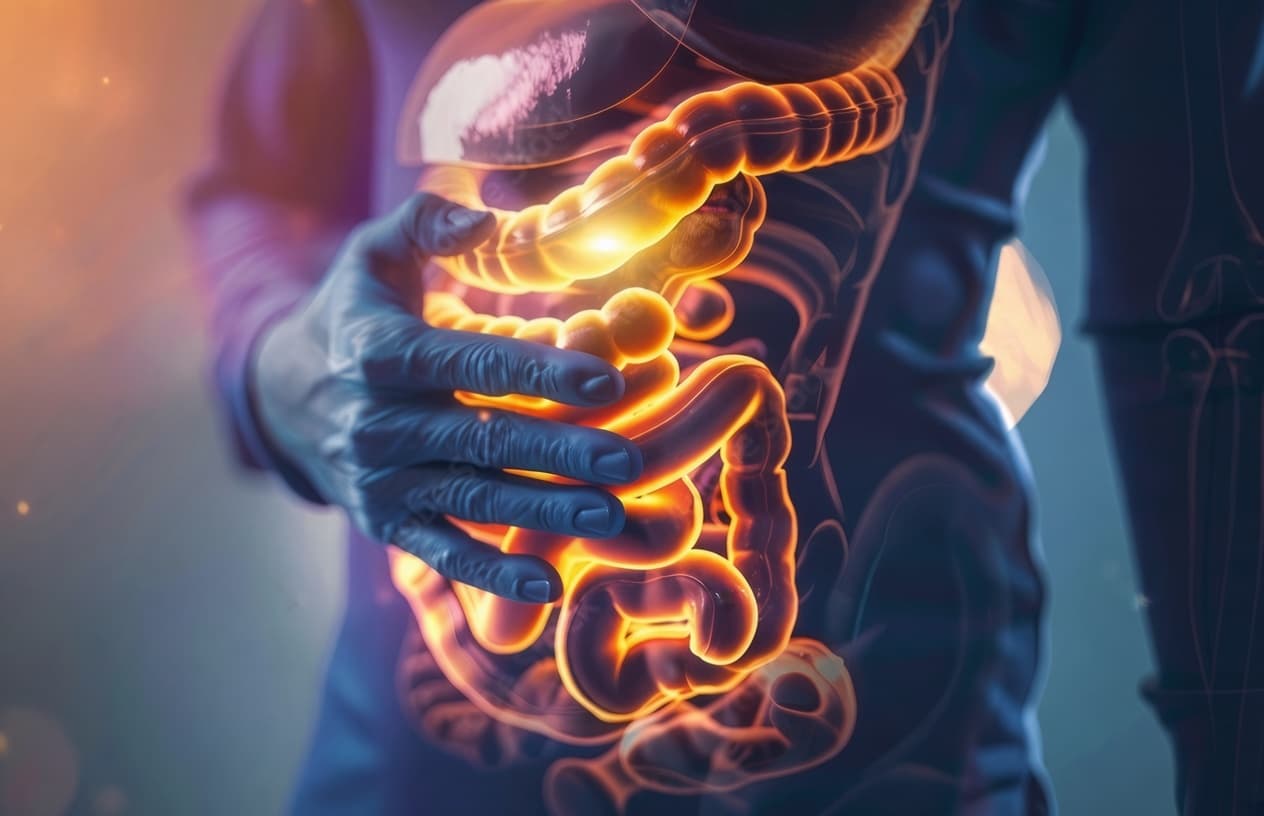 Inflammatory bowel disease health illustration