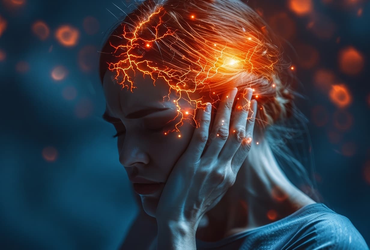 Migraine and headache health illustration