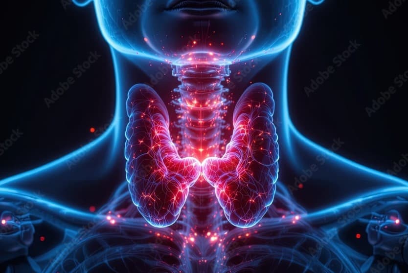 Thyroid gland health illustration